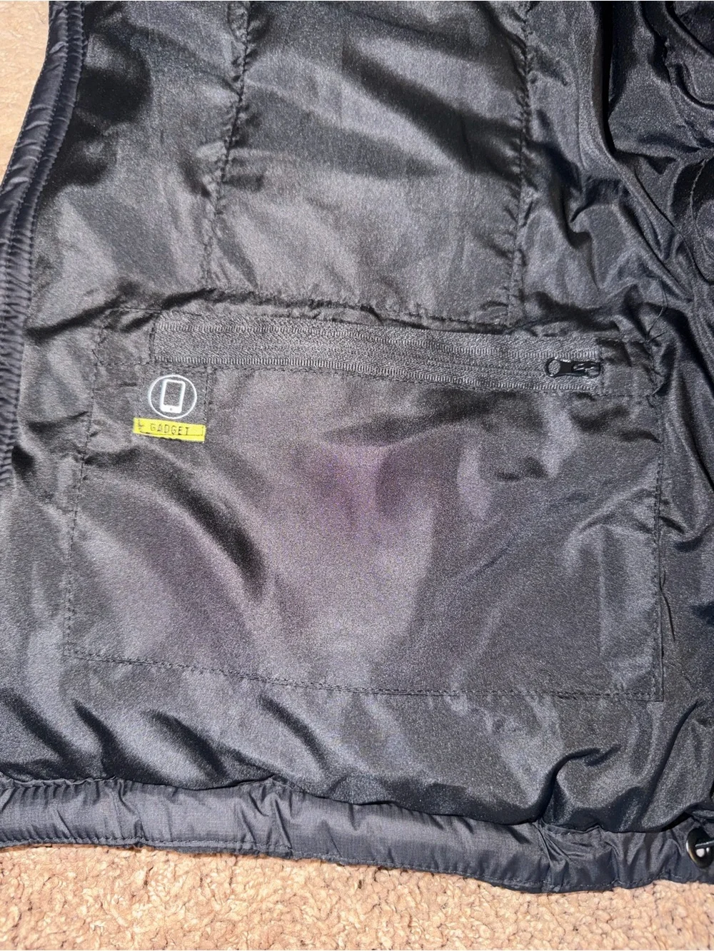 HWV Men's Black Puffer Vest - Lightweight Heated Vest with Pockets for Batteries